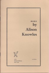Knowles More By Alison Knowles