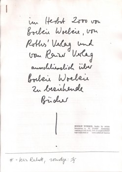 Boekie Woekie Herbst 2000