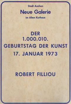 Filliou Der 1000010 Geburtstag Der Kunst 17 Januar
        1973.JPG