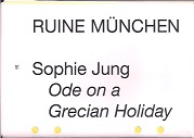 Jung Ode On A Grecian Holiday