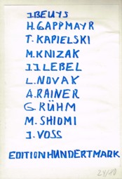 Schuber 3 J Beuys H Gappmayr T Kapielski M Knizak J J
        Lebel L Novak A Rainer G Ruhm M Shiomi J Voss.jpg